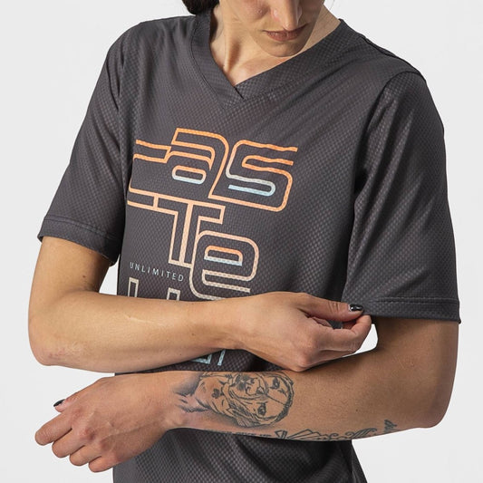 CASTELLI TRAIL TECH WOMENS TEE DARK GREY