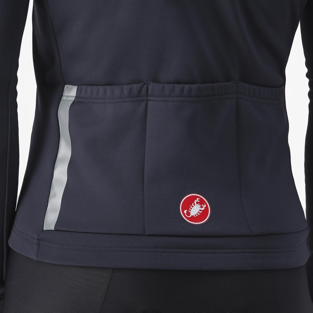 CASTELLI ENTRATA THERMAL JERSEY LIGHT BLACK/RED