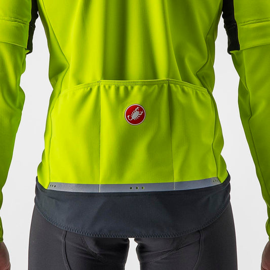 CASTELLI PERFETTO RoS 2 CONVERTIBLE JACKET ELECTRIC LIME/DARK GRAY
