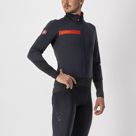 CASTELLI BETA RoS JACKET LIGHT BLACK/RED