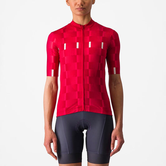 CASTELLI DIMENSIONE JERSEY RICH RED/HIBISCUS-WHITE