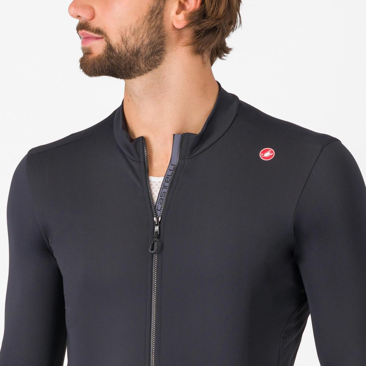 CASTELLI ESPRESSO THERMAL JERSEY LIGHT BLACK