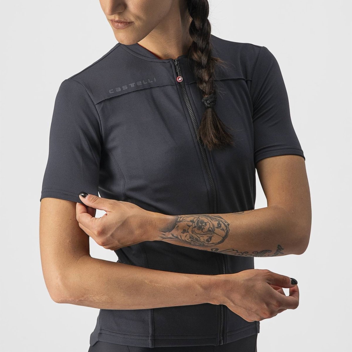 CASTELLI ANIMA 3 WOMENS JERSEY LIGHT BLACK & RED