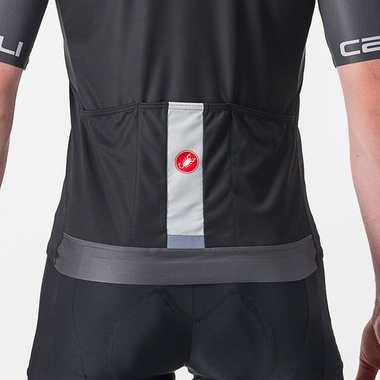 CASTELLI ENTRATA VI JERSEY LIGHT BLACK/DARK GRAY-IVORY