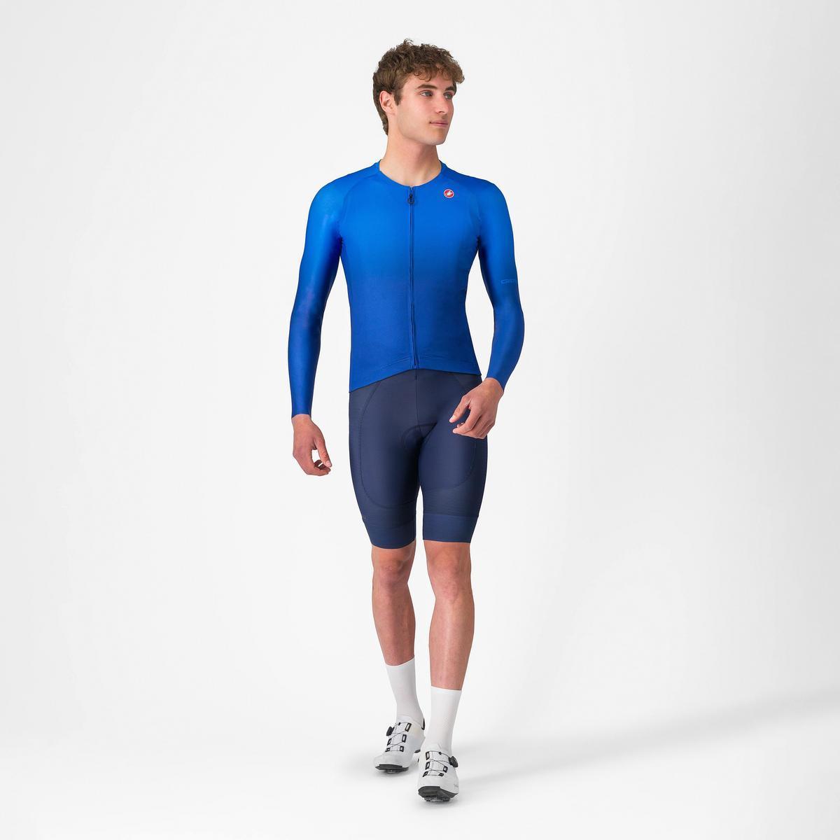 CASTELLI UPF LONG SLEEVE JERSEY AZZURRO ITALIA