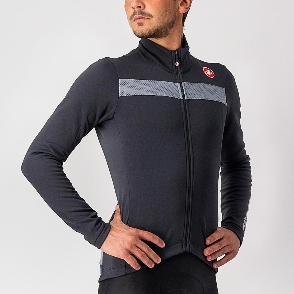 CASTELLI PURO 3 JERSEY LIGHT BLACK/SILVER REFLEX