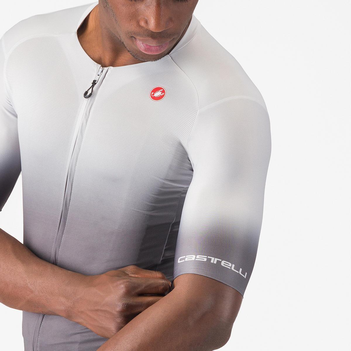 CASTELLI UPF JERSEY SILVER GRAY