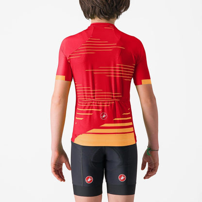 CASTELLI AERO KID JERSEY RICH RED/ORANGE