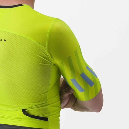 CASTELLI FREE SANREMO 2 SUIT SHORT SLEEVE ELECTRIC LIME/NIAGARA BLUE