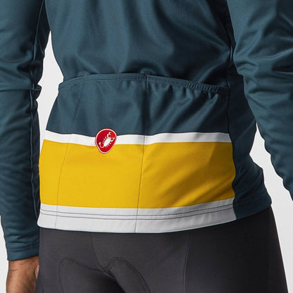 CASTELLI PASSISTA JERSEY DEEP TEAL/GOLDENROD-SILVER GRAY