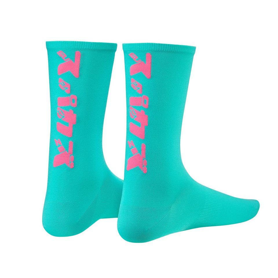 Supacaz Sock Katakana Celeste/Pink S/M