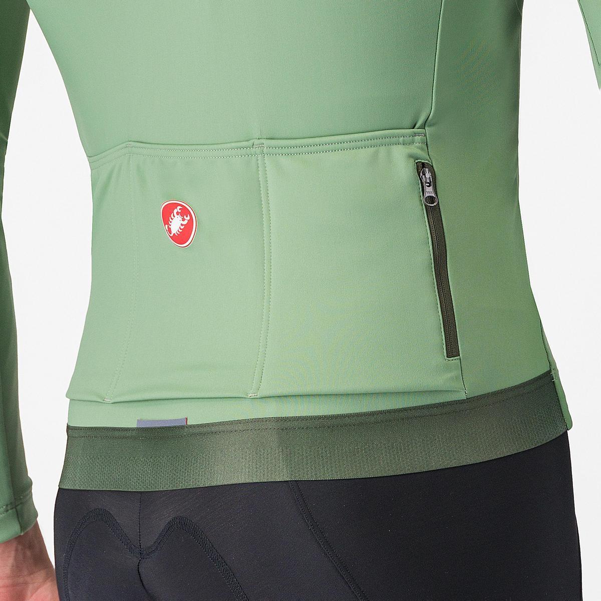 CASTELLI ESPRESSO THERMAL JERSEY GREEN PEPPER/DEEP GREEN