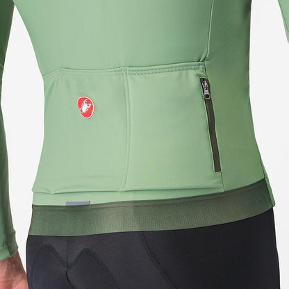 CASTELLI ESPRESSO THERMAL JERSEY GREEN PEPPER/DEEP GREEN
