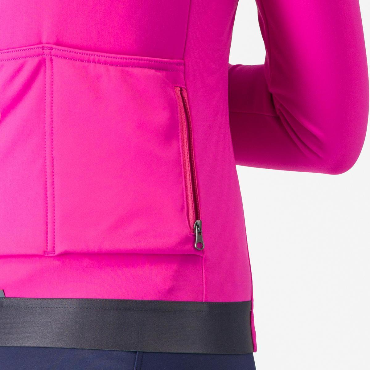 CASTELLI ESPRESSO THERMAL WOMENS JERSEY VIOLET PINK/DARK GRAY