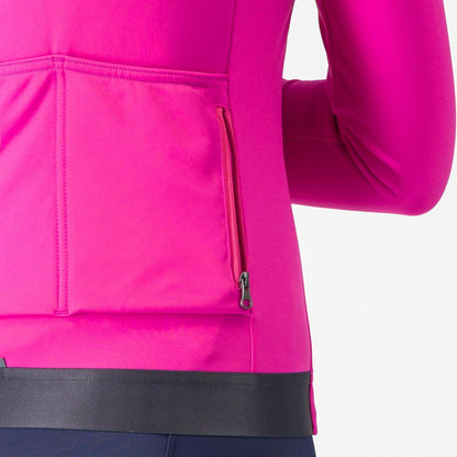 CASTELLI ESPRESSO THERMAL WOMENS JERSEY VIOLET PINK/DARK GRAY