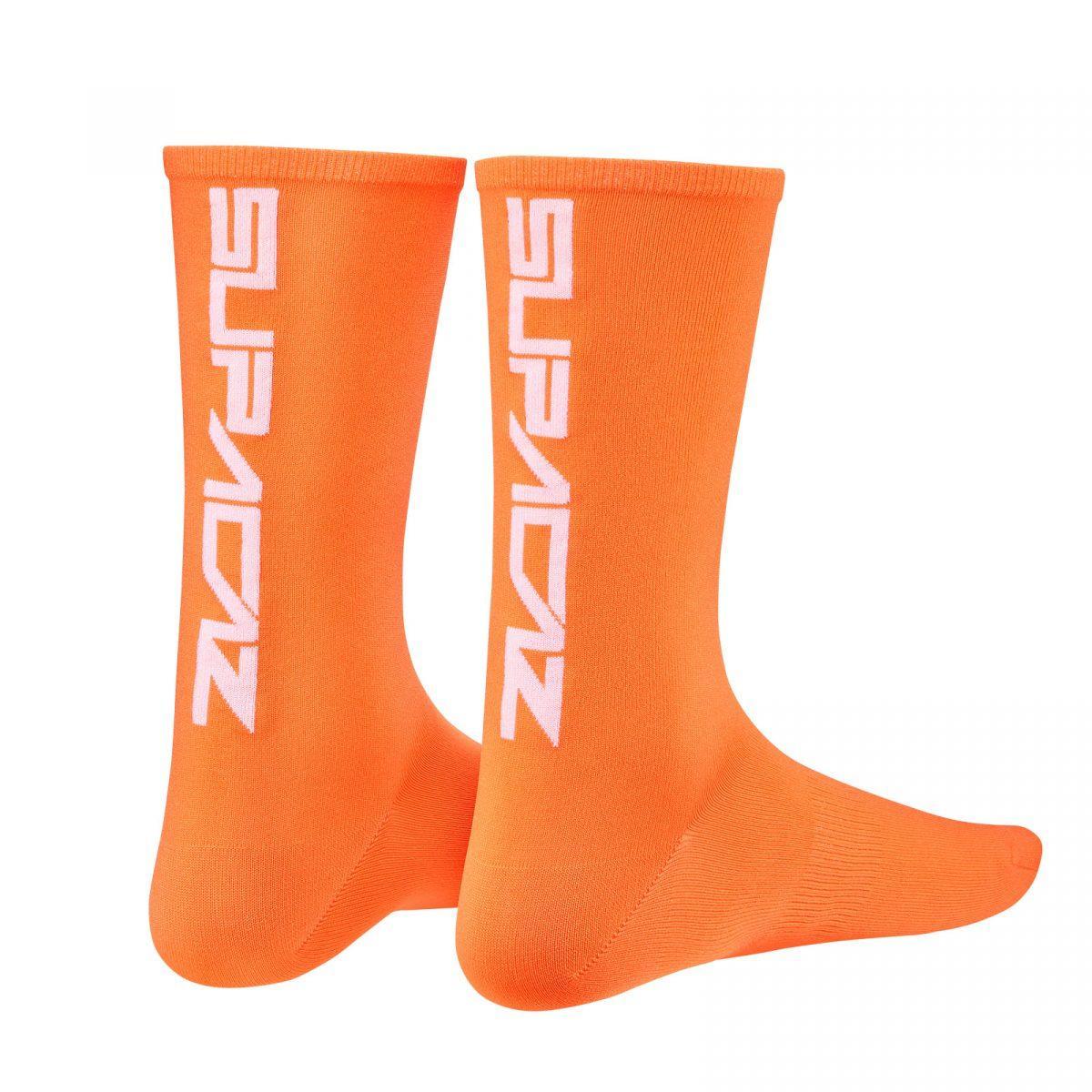 Supacaz Sock Neon Or/Wht S/M S+D
