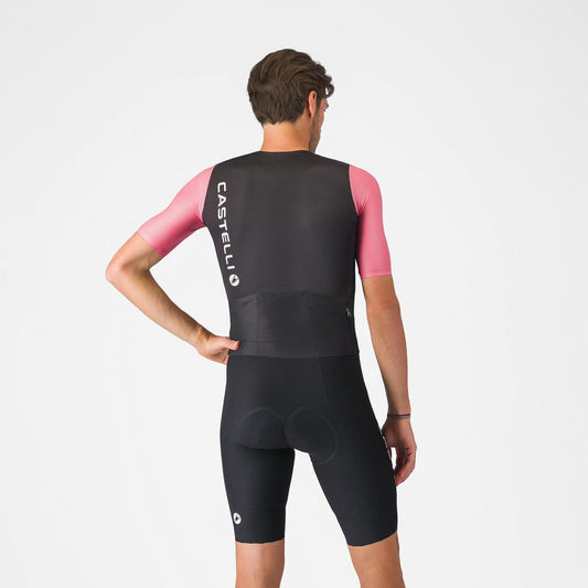 CASTELLI SATURDAY MORNING SKINSUIT BLACK/ROSA GIRO/SMOKY GRAY