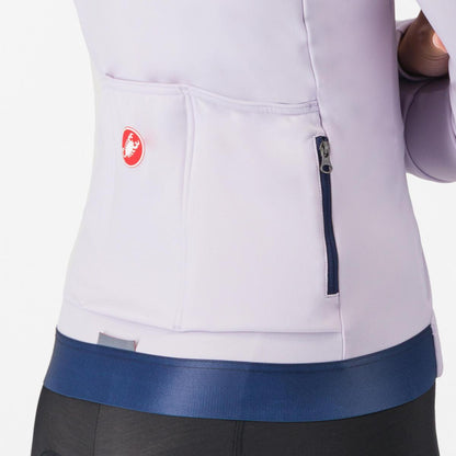 CASTELLI ESPRESSO THERMAL WOMENS JERSEY PURPLE MIST/DEEP PURPLE