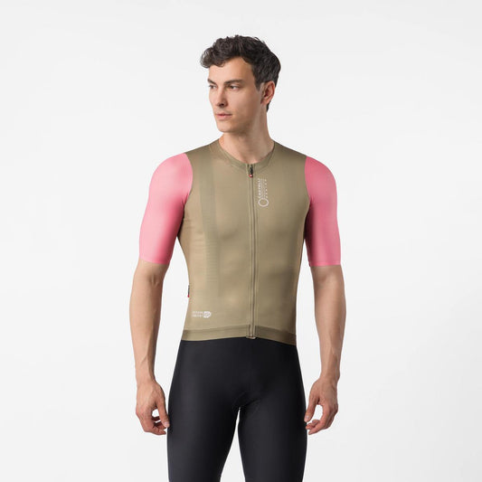CASTELLI CORRETTO JERSEY ELMWOOD/ROSA GIRO-WHITE