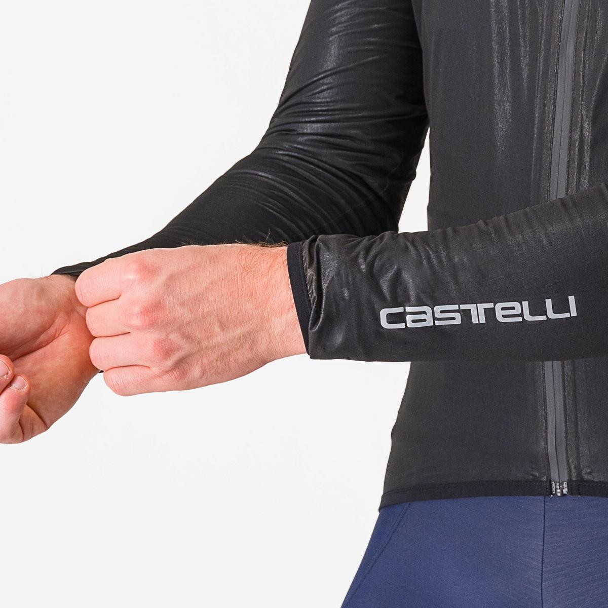 CASTELLI SQUALL SHELL JACKET LIGHT BLACK/SILVER GRAY