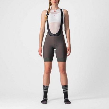 CASTELLI PRIMA WOMENS BIBSHORT FOREST GREY & SULPHUR