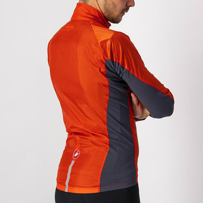 CASTELLI SQUADRA STRETCH JACKET FIERY RED/DARK GREY