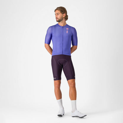 CASTELLI DRITTONE LOGO JERSEY ULTRAVIOLET/ROSA GIRO