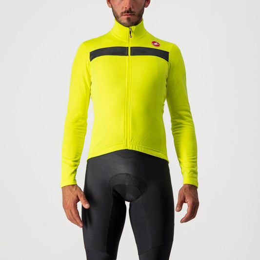 CASTELLI PURO 3 JERSEY YELLOW FLUO/BLACK REFLEX