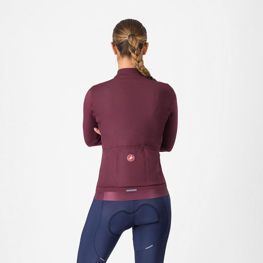 CASTELLI ESPRESSO THERMAL W JERSEY DEEP BORDEAUX
