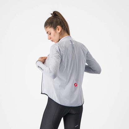 CASTELLI SQUALL SHELL WOMENS JACKET SILVER GRAY/BLACK
