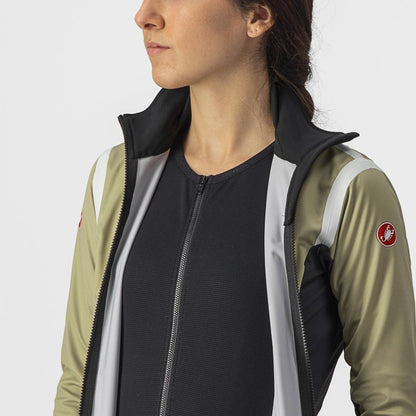 CASTELLI ALPHA RoS 2 WOMENS LIGHT JACKET GREEN TEA/DARK GRAY-WHITE