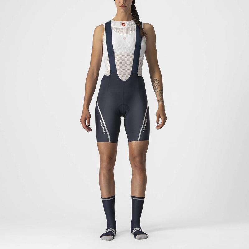 CASTELLI VELOCISSIMA 3 BIBSHORT SAVILE BLUE & SILVER