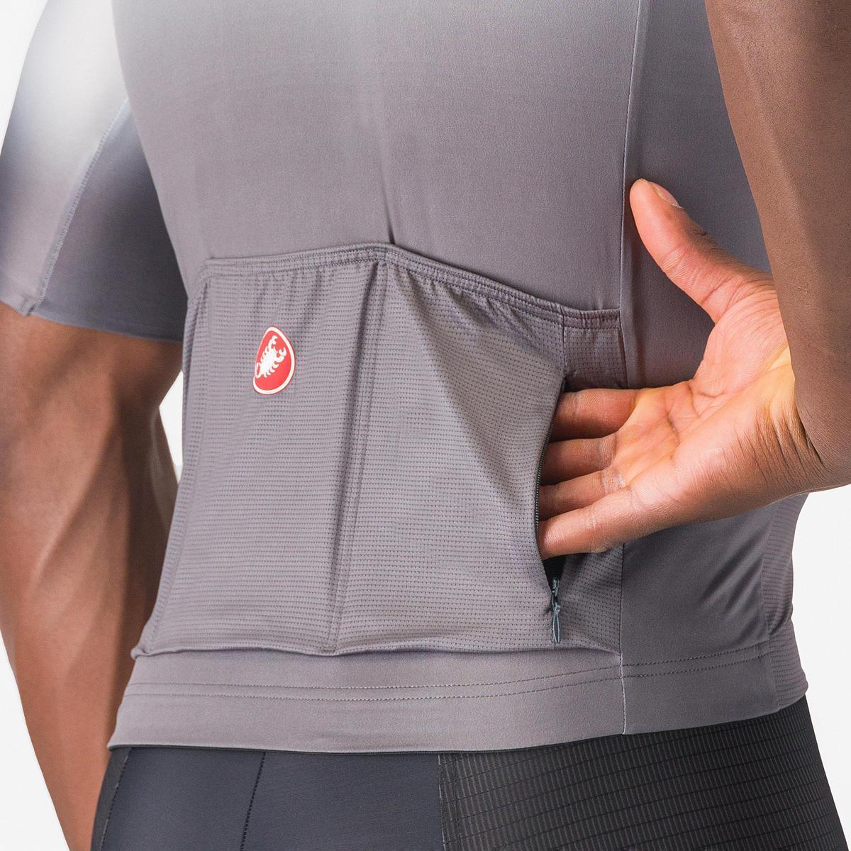CASTELLI UPF JERSEY SILVER GRAY