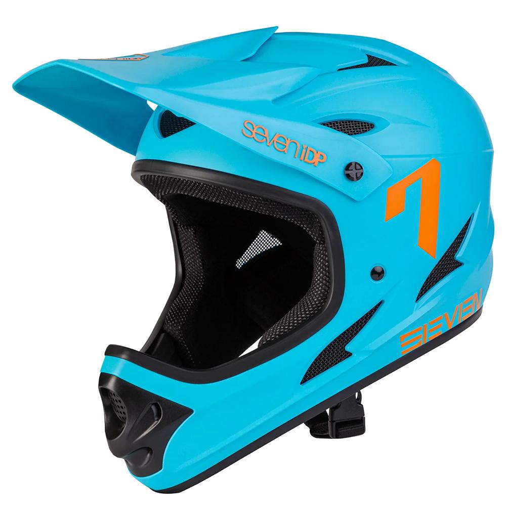 7IDP HELMET M1 YOUTH LIGHT BLUE/ORANGE