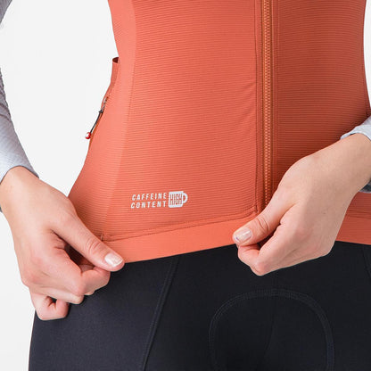 CASTELLI CORRETTO WOMENS LONG SLEEVE JERSEY PAPRIKA/WINTER SKY