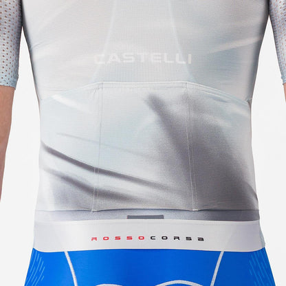 CASTELLI AERO RACE 8S JERSEY SILVER GRAY/SMOKY GRAY
