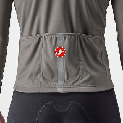 CASTELLI FONDO 2 JERSEY FZ NICKEL GRAY/BLUE REFLEX