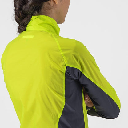 CASTELLI SQUADRA STRETCH WOMENS JACKET ELECTRIC LIME/DARK GRAY