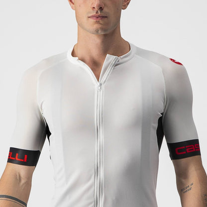 CASTELLI ENTRATA VI JERSEY IVORY & LIGHT BLACK-RED