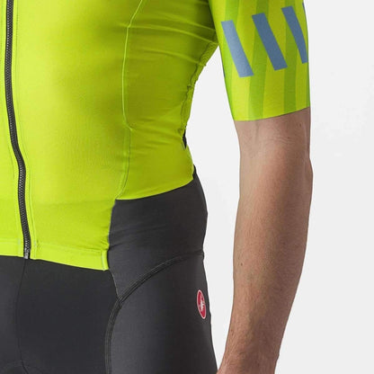 CASTELLI FREE SANREMO 2 SUIT SHORT SLEEVE ELECTRIC LIME/NIAGARA BLUE