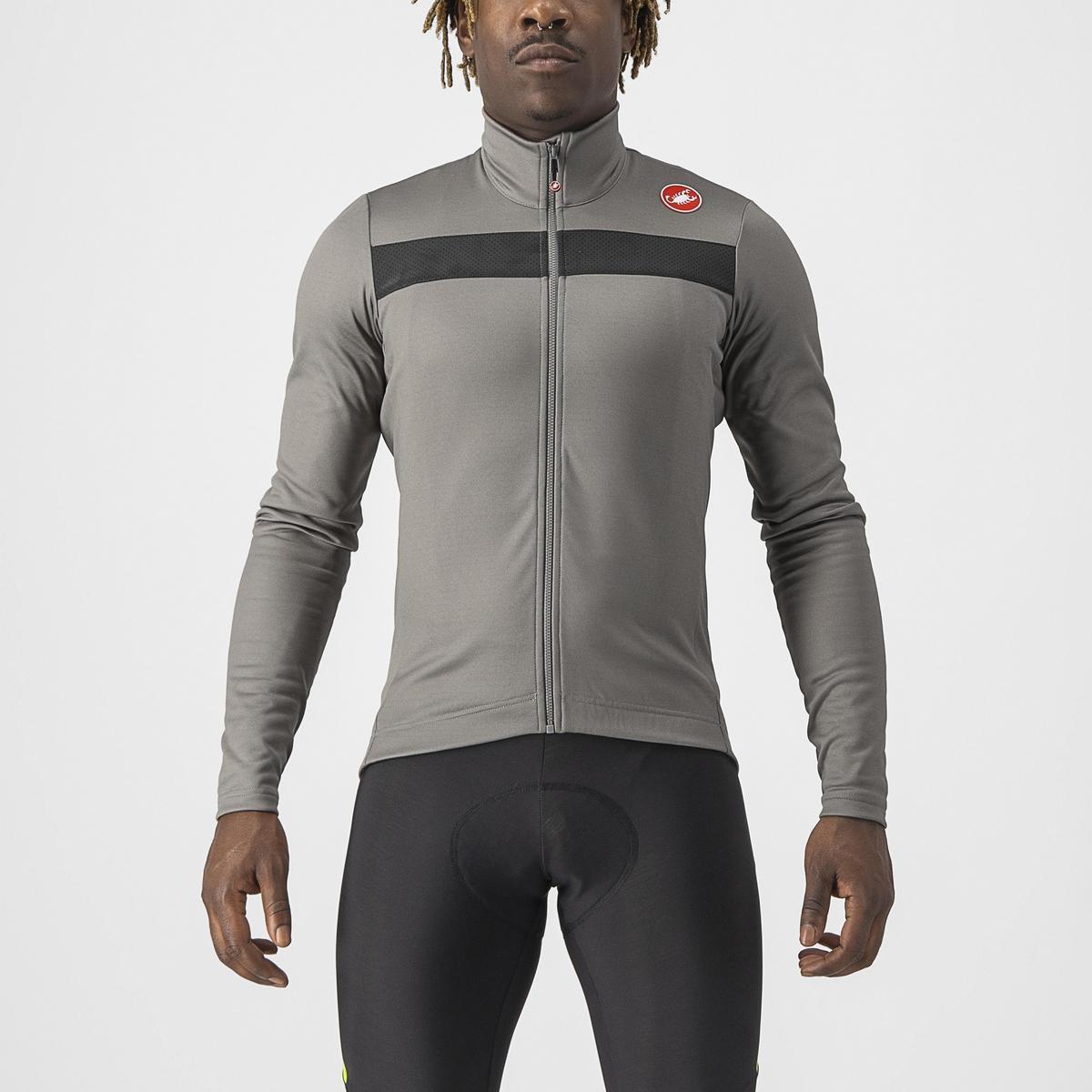 CASTELLI PURO 3 JERSEY FZ NICKEL GRAY/BLACK REFLEX