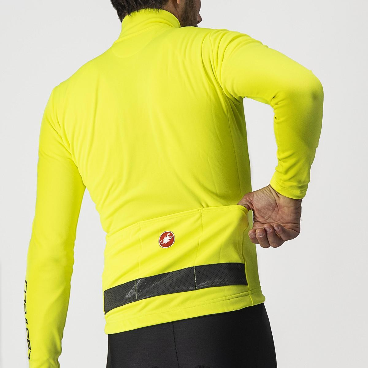 CASTELLI PURO 3 JERSEY YELLOW FLUO/BLACK REFLEX