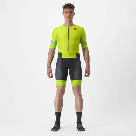 CASTELLI FREE SANREMO 2 SUIT SHORT SLEEVE ELECTRIC LIME/NIAGARA BLUE