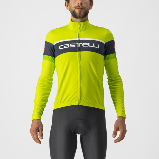 CASTELLI PASSISTA JERSEY ELECTRIC LIME/SAVILE BLUE-GREEN