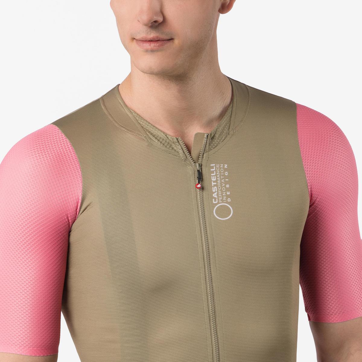 CASTELLI CORRETTO JERSEY ELMWOOD/ROSA GIRO-WHITE