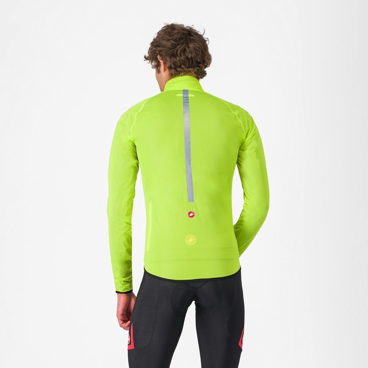 CASTELLI SQUALL SHELL JACKET ELECTRIC LIME/BLACK