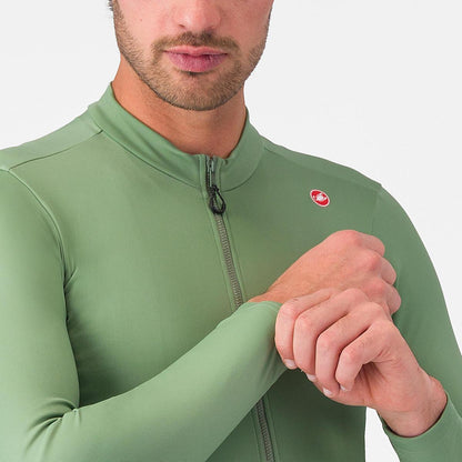 CASTELLI ESPRESSO THERMAL JERSEY GREEN PEPPER/DEEP GREEN
