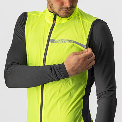 CASTELLI SQUADRA STRETCH VEST YELLOW FLUO/DARK GREY