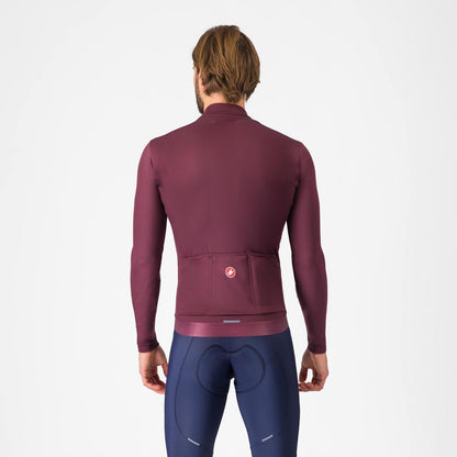 CASTELLI ESPRESSO THERMAL JERSEY DEEP BORDEAUX
