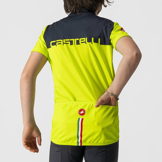 CASTELLI NEO PROLOGO JERSEY ELECTRIC LIME/SAVILE BLUE